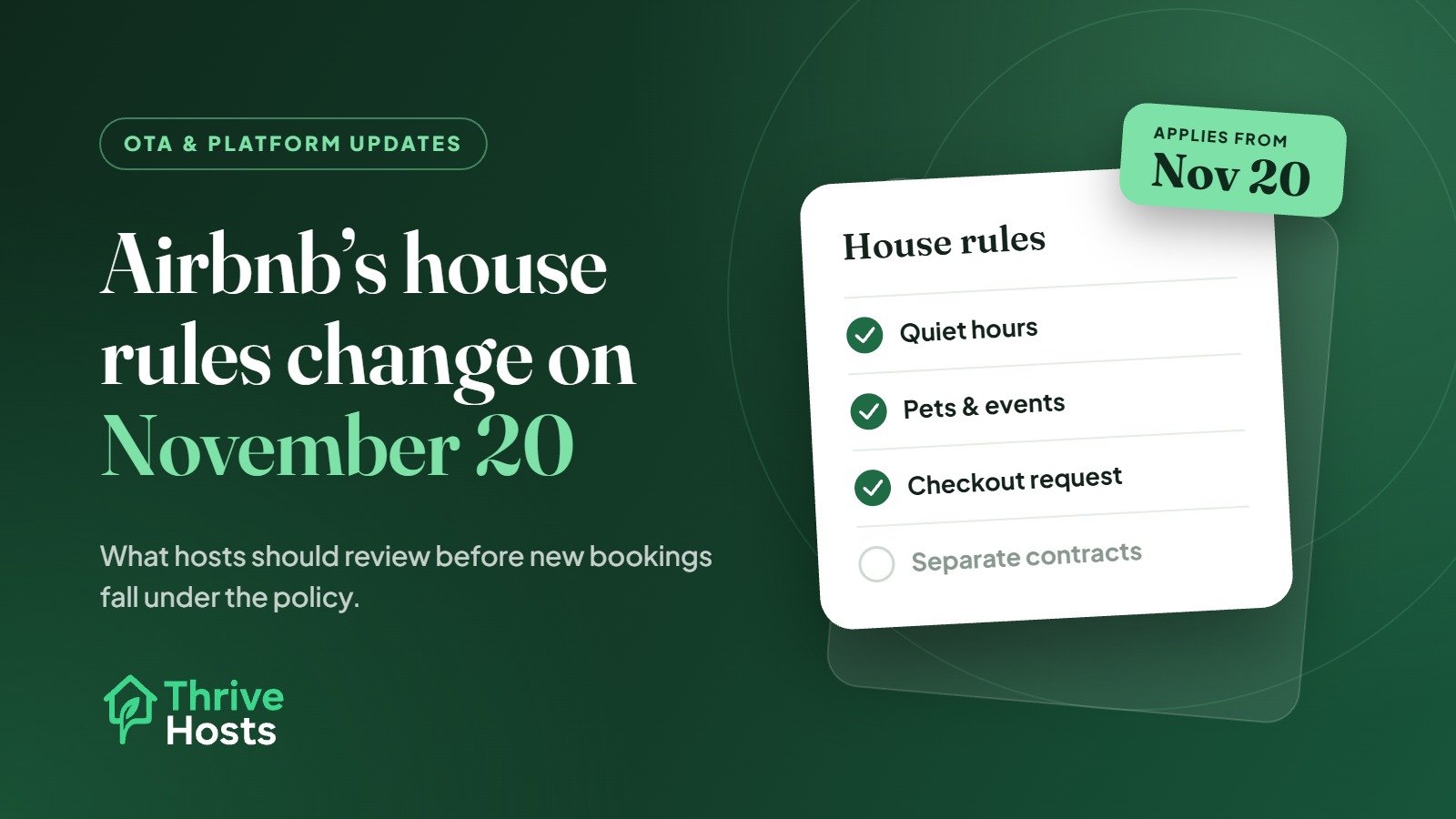 Airbnb house rules update November 2026