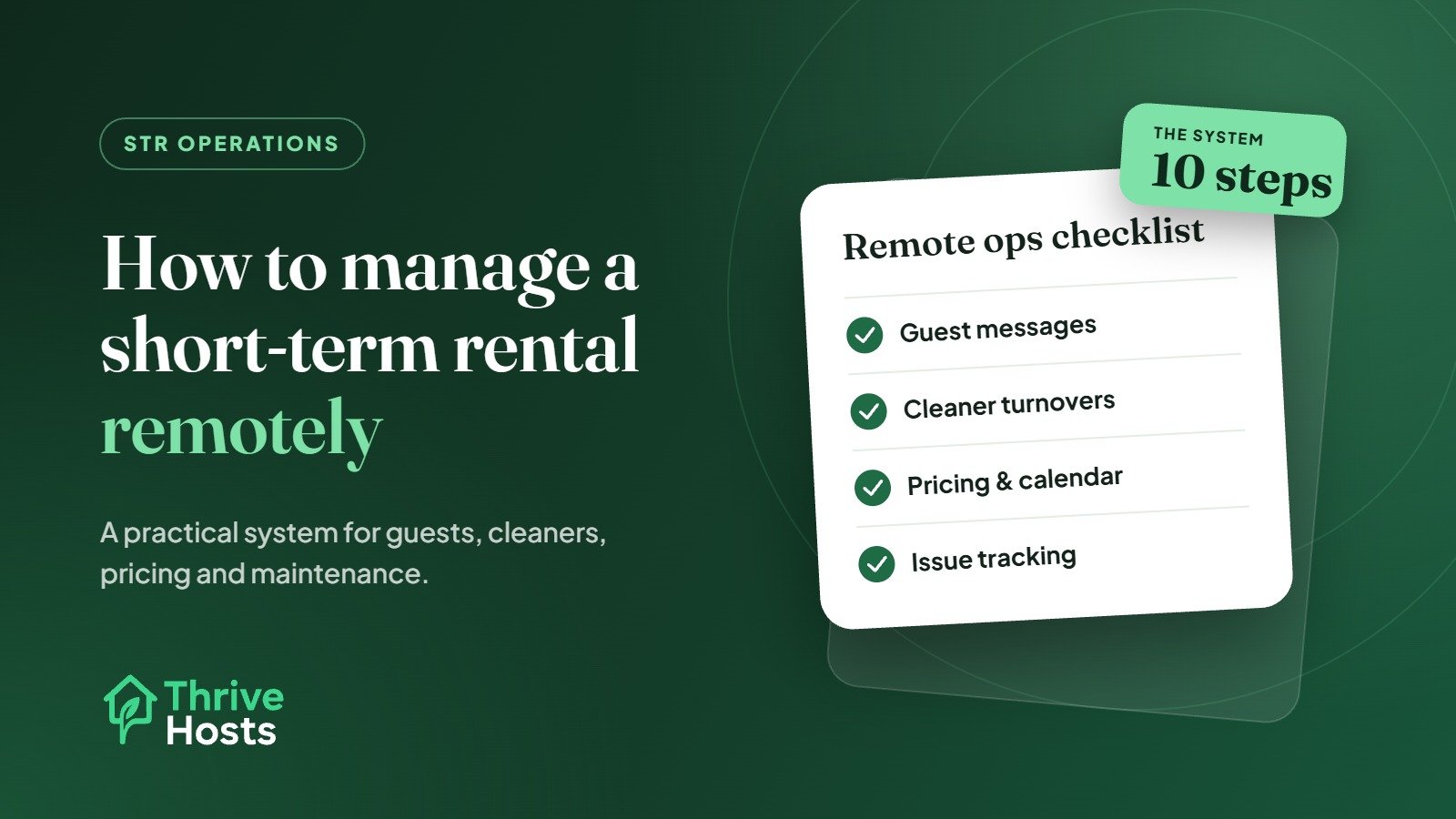 How to manage a short-term rental remotely